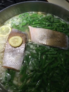 Poached Salmon and Green Beans 2